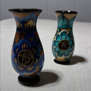 MEXICANA Artistic Vases - Blue and Teal
